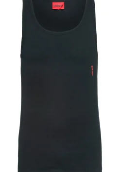 HUGO stretch tanktops slim fit (2-pack), heren singlets O-hals, zwart