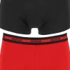 HUGO trunks (2-pack), heren boxers kort, rood, zwart