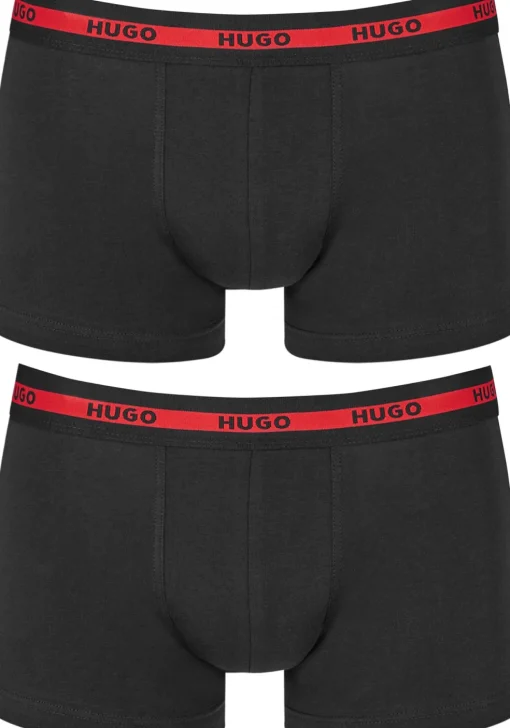 HUGO trunks (2-pack), heren boxers kort, zwart