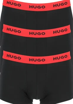 HUGO trunks (3-pack), heren boxers kort, zwart