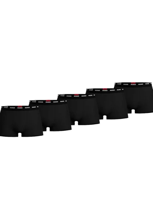 HUGO trunks (5-pack), heren boxers kort, zwart