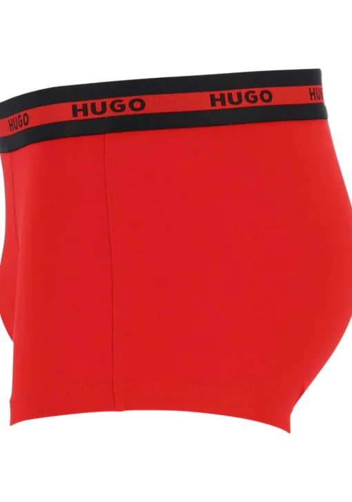HUGO trunks (2-pack), heren boxers kort, rood, zwart