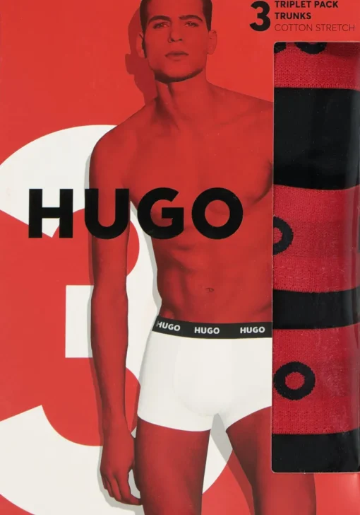 HUGO trunks (3-pack), heren boxers kort, zwart