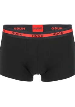 HUGO trunks (2-pack), heren boxers kort, rood, zwart