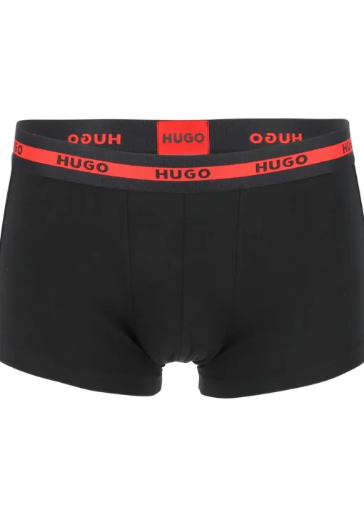 HUGO trunks (2-pack), heren boxers kort, rood, zwart