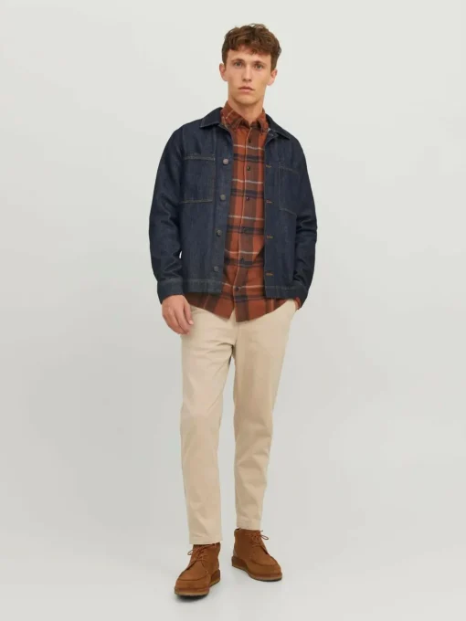 JACK & JONES Ace Harlow Chino loose fit, heren chino, beige