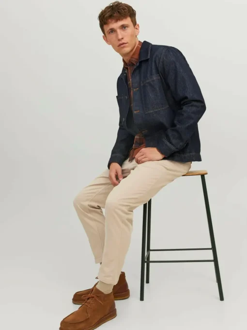JACK & JONES Ace Harlow Chino loose fit, heren chino, beige