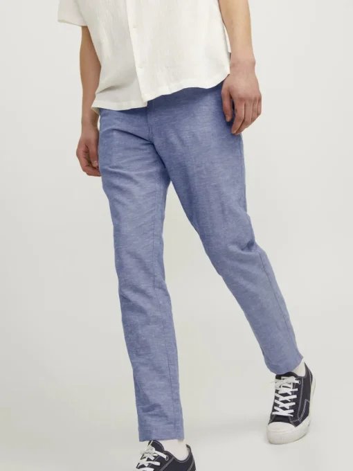 JACK & JONES Ace Summer Chino Pant relaxed fit, heren chino, licht denim melange