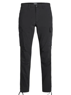 JACK & JONES Ace Tucker Cargoa loose fit, heren cargo broek, zwart