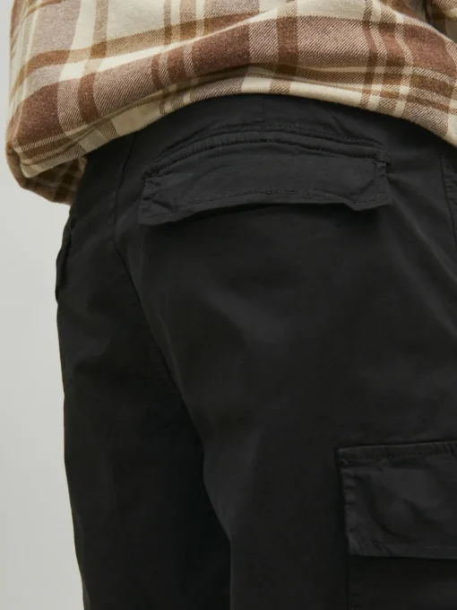 JACK & JONES Ace Tucker Cargoa loose fit, heren cargo broek, zwart