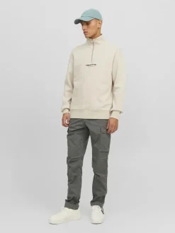 JACK & JONES Ace Tucker Cargo loose fit, heren cargo broek, saliegroen