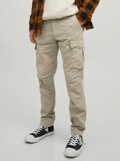 JACK & JONES Ace Tucker Cargoa loose fit, heren cargo broek, beige