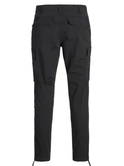 JACK & JONES Ace Tucker Cargoa loose fit, heren cargo broek, zwart