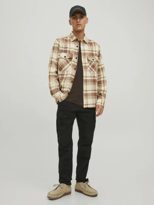 JACK & JONES Ace Tucker Cargoa loose fit, heren cargo broek, zwart