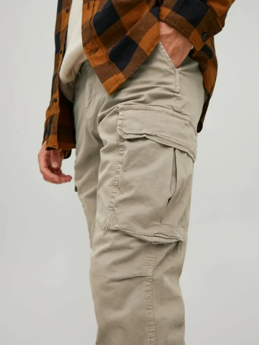 JACK & JONES Ace Tucker Cargoa loose fit, heren cargo broek, beige