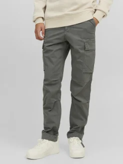 JACK & JONES Ace Tucker Cargo loose fit, heren cargo broek, saliegroen