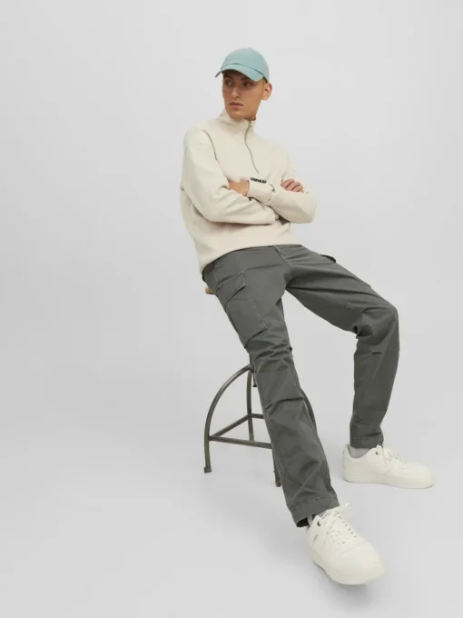 JACK & JONES Ace Tucker Cargo loose fit, heren cargo broek, saliegroen