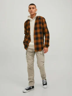 JACK & JONES Ace Tucker Cargoa loose fit, heren cargo broek, beige