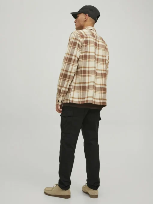 JACK & JONES Ace Tucker Cargoa loose fit, heren cargo broek, zwart
