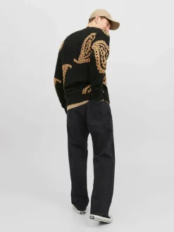 JACK & JONES Alex Original loose fit, heren jeans, zwart denim