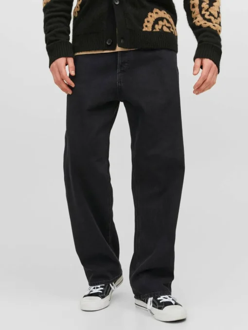 JACK & JONES Alex Original loose fit, heren jeans, zwart denim