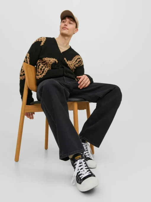 JACK & JONES Alex Original loose fit, heren jeans, zwart denim