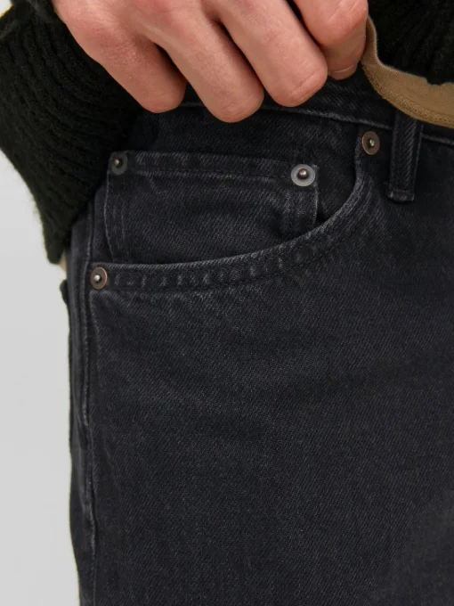 JACK & JONES Alex Original loose fit, heren jeans, zwart denim