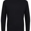 JACK & JONES Basic knit crew neck slim fit, heren pullover katoen met O-hals, zwart