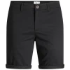 JACK & JONES Bowie Shorts Solid regular fit, heren chino korte broek, zwart