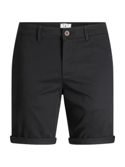 JACK & JONES Bowie Shorts Solid regular fit, heren chino korte broek, zwart