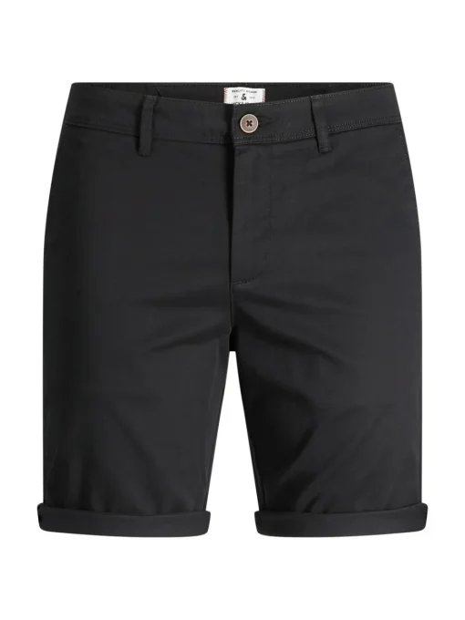 JACK & JONES Bowie Shorts Solid regular fit, heren chino korte broek, zwart