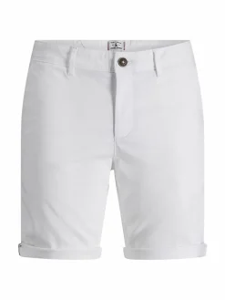 JACK & JONES Bowie Shorts Solid regular fit, heren korte broek, wit