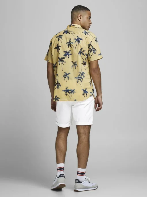 JACK & JONES Bowie Shorts Solid regular fit, heren korte broek, wit