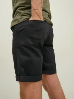 JACK & JONES Bowie Shorts Solid regular fit, heren chino korte broek, zwart