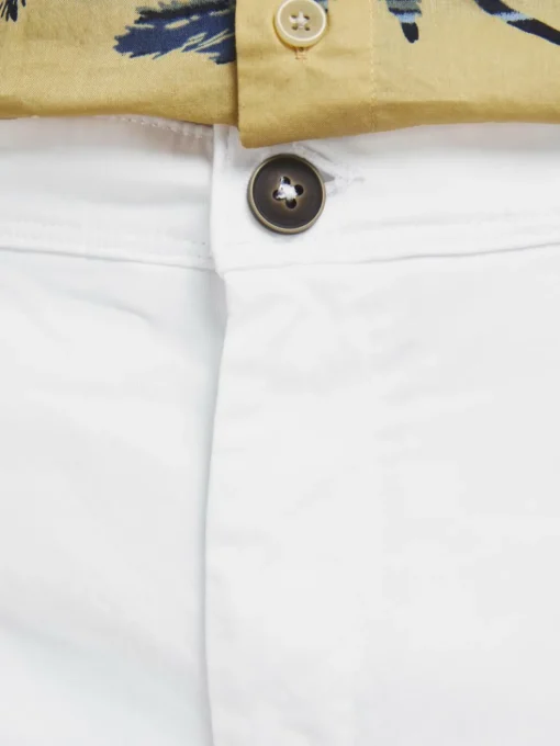 JACK & JONES Bowie Shorts Solid regular fit, heren korte broek, wit