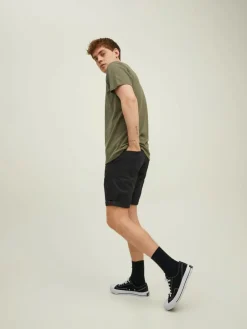 JACK & JONES Bowie Shorts Solid regular fit, heren chino korte broek, zwart