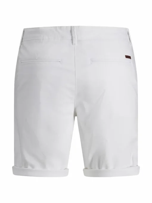 JACK & JONES Bowie Shorts Solid regular fit, heren korte broek, wit
