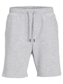 JACK & JONES Bradley Sweat Shorts loose fit, heren joggingbroek kort, lichtgrijs melange