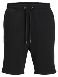 JACK & JONES Bradley Sweat Shorts loose fit, heren joggingbroek kort, zwart