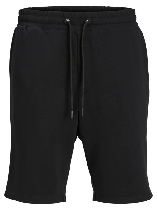 JACK & JONES Bradley Sweat Shorts loose fit, heren joggingbroek kort, zwart