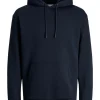JACK & JONES Bradley sweat hood regular fit, heren hoodie katoenmengsel met capuchon, blauw