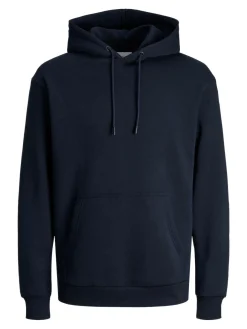 JACK & JONES Bradley sweat hood regular fit, heren hoodie katoenmengsel met capuchon, blauw