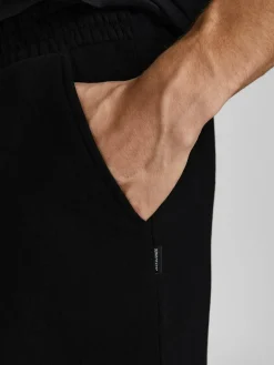 JACK & JONES Bradley Sweat Shorts loose fit, heren joggingbroek kort, zwart