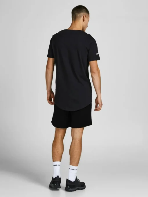 JACK & JONES Bradley Sweat Shorts loose fit, heren joggingbroek kort, zwart