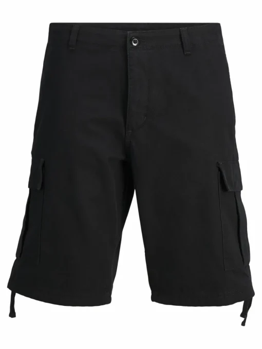 JACK & JONES Cole Barkley Cargo Shorts loose fit, heren cargo korte broek, zwart