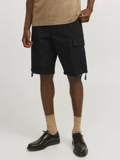 JACK & JONES Cole Barkley Cargo Shorts loose fit, heren cargo korte broek, zwart