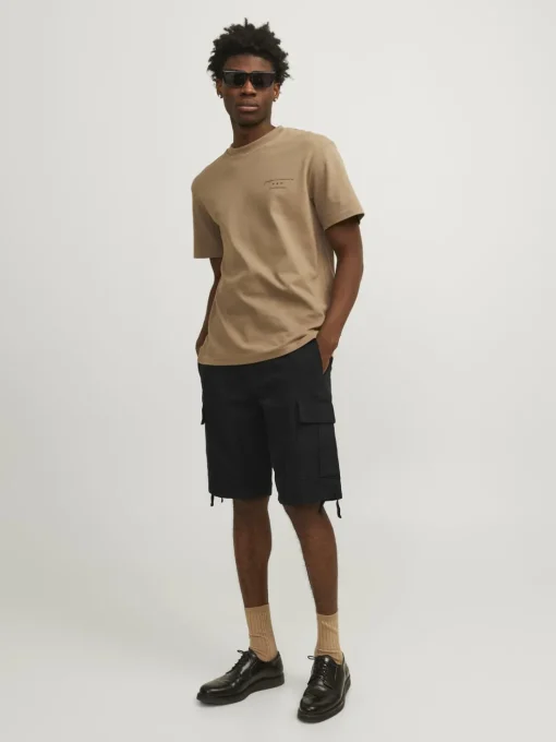 JACK & JONES Cole Barkley Cargo Shorts loose fit, heren cargo korte broek, zwart
