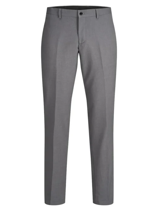 JACK & JONES Franco Trouser slim fit, heren pantalon, lichtgrijs melange