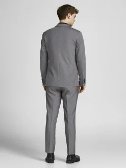 JACK & JONES Franco Trouser slim fit, heren pantalon, lichtgrijs melange