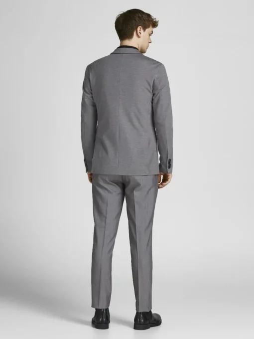 JACK & JONES Franco Trouser slim fit, heren pantalon, lichtgrijs melange